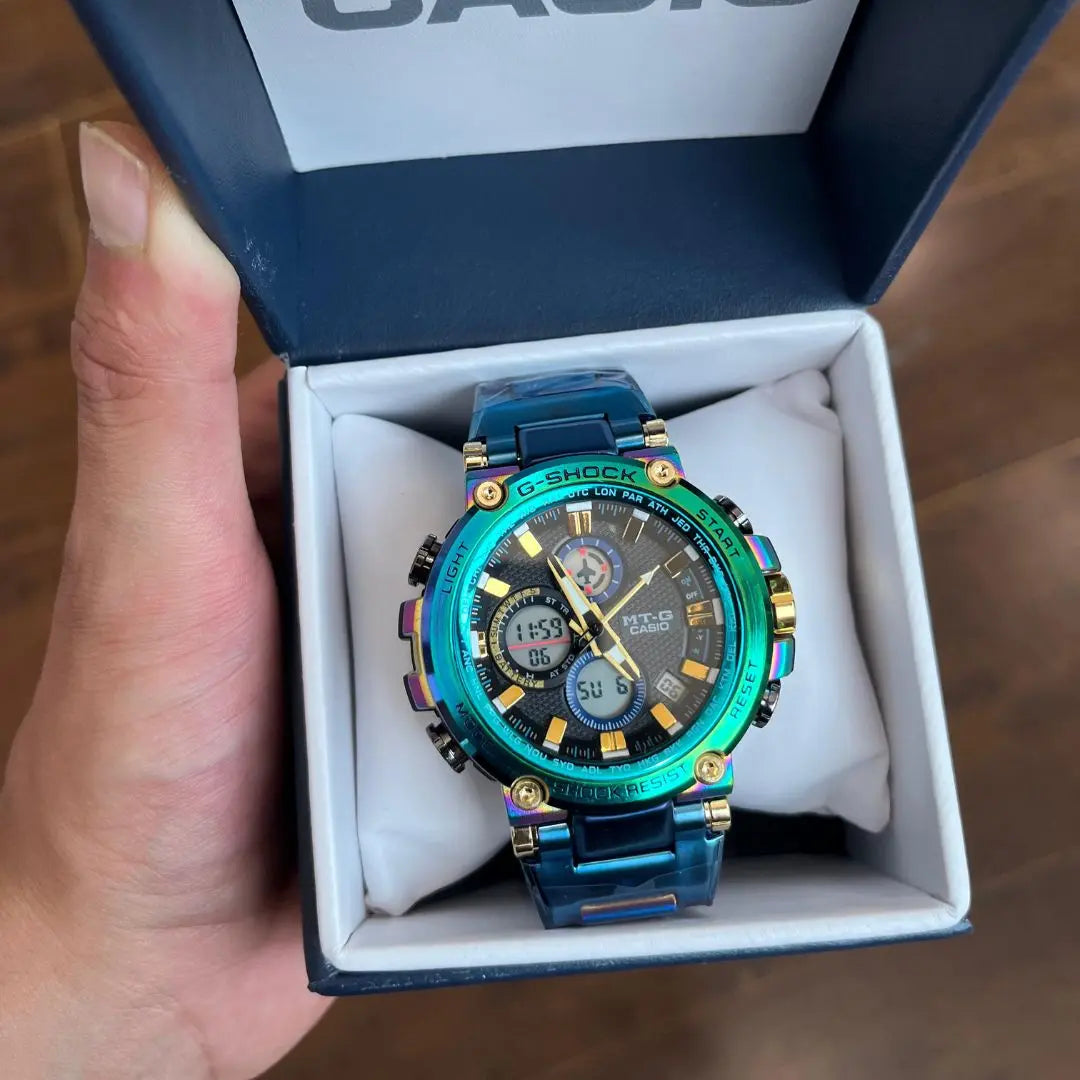 Reloj MTG Cromo Azul - Pura sofisticación