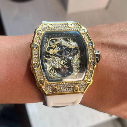 Reloj RM Dragon Dorado-lujo del dorado