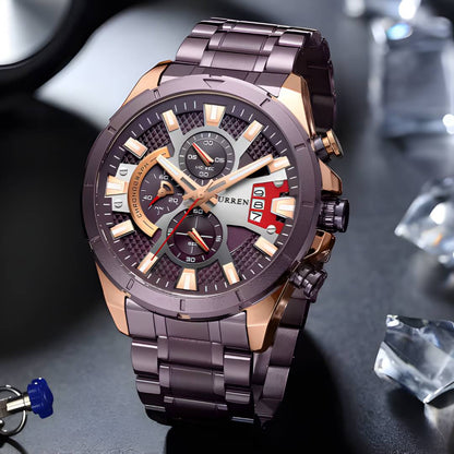 Curren Elegance- Cronógrafos con calendario