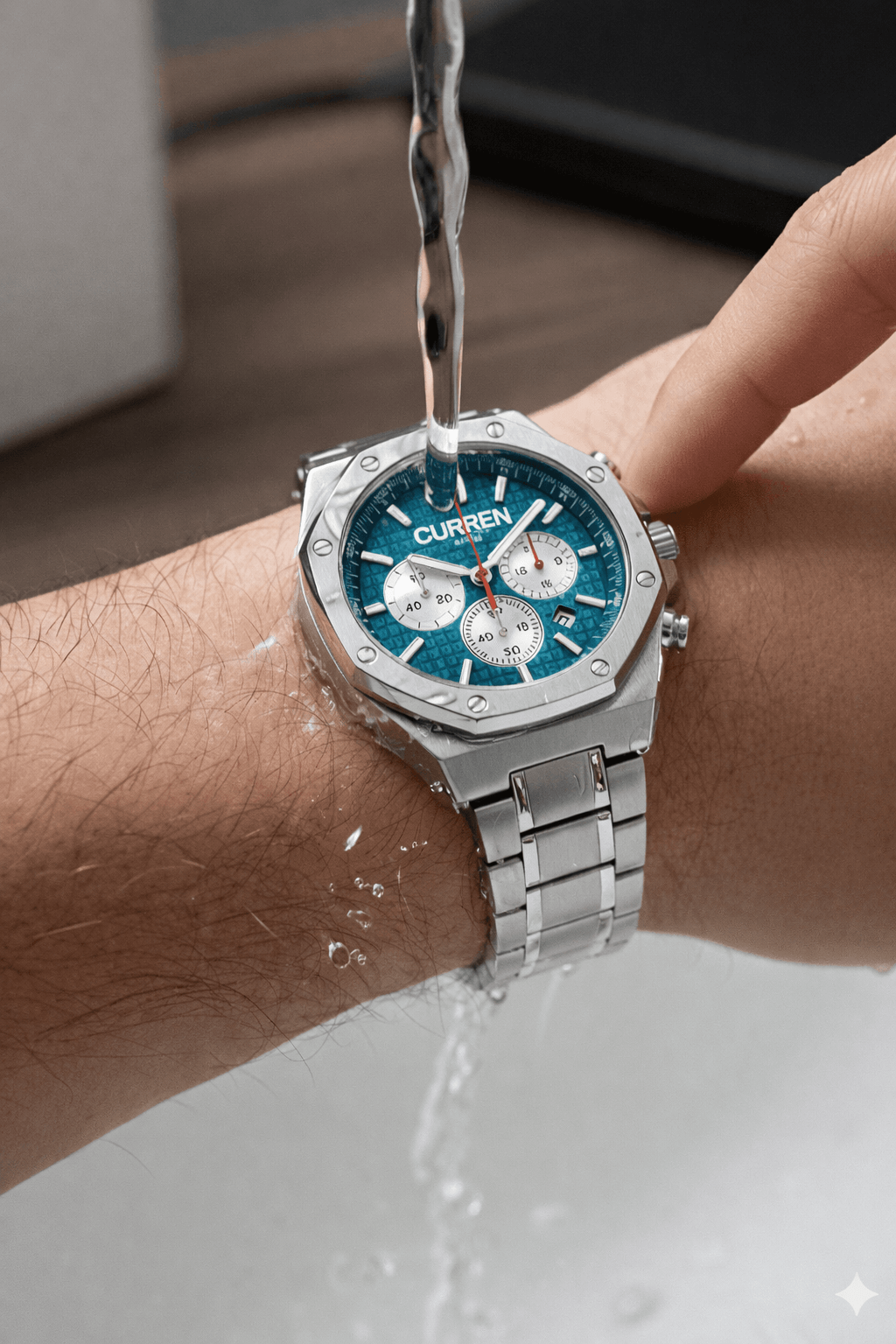 Curren Elegance| Hexágono Pulso Acero