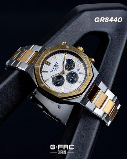 G-Force Elegance- Pulso acero hexagonal